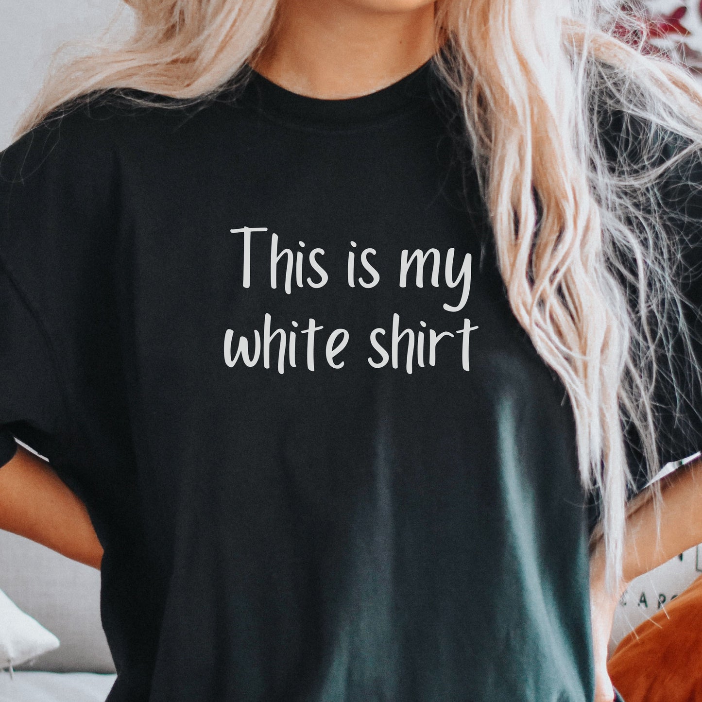 This is my white shirt graphic tee - White Lie Party T-shirt