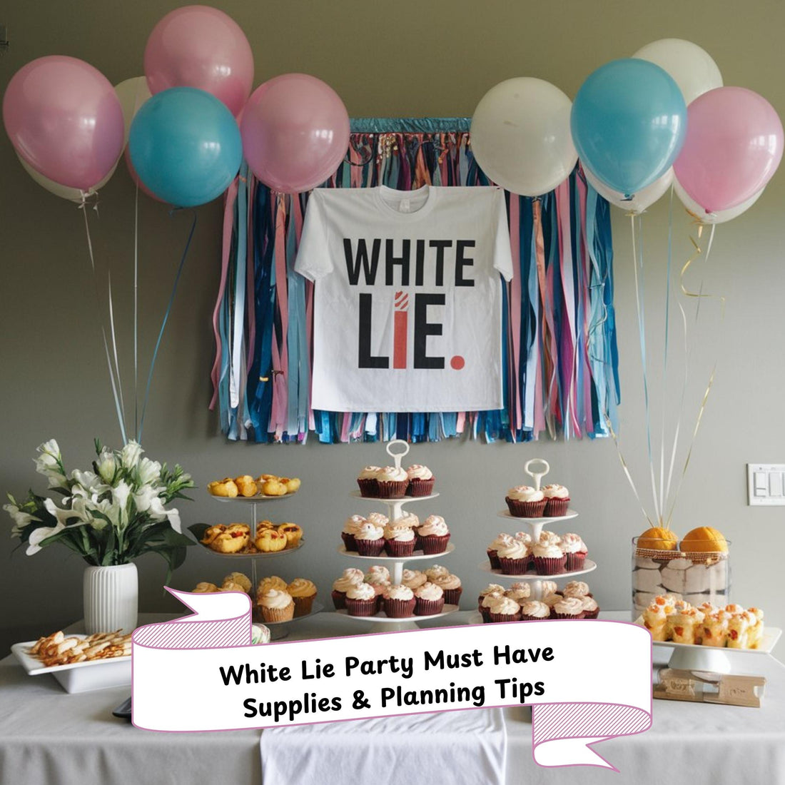 White Lie T-Shirt Party Supplies