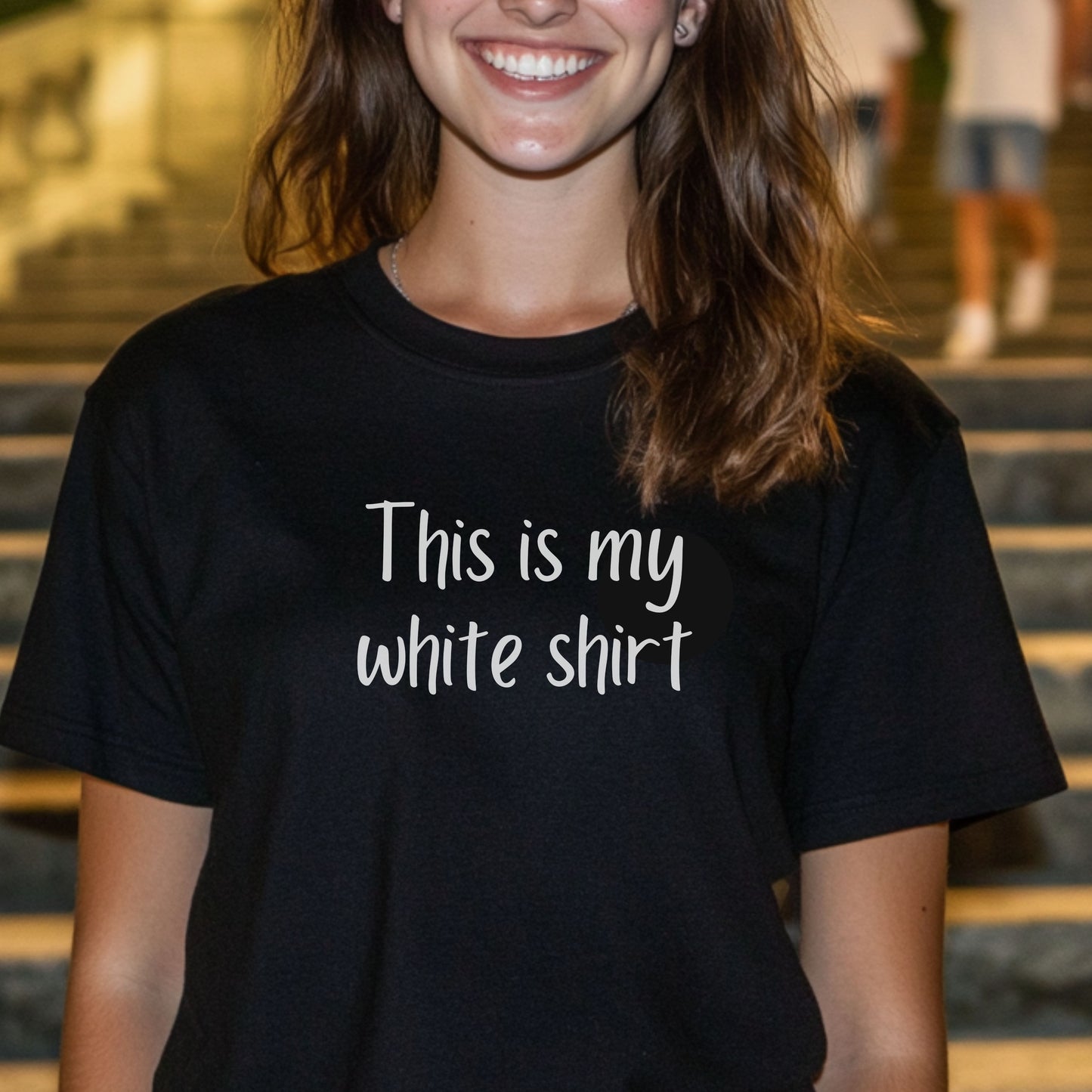 This is my white shirt graphic tee - White Lie Party T-shirt