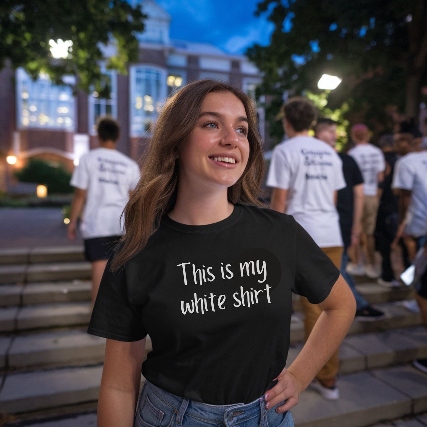 This is my white shirt graphic tee - White Lie Party T-shirt